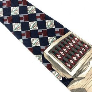 Tabasco Men's Neck Tie 100% Silk Hot Pepper Sauce Computer Keyboard Blue (T)